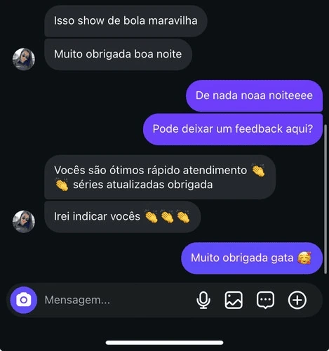 Avaliação 3 de assinante sobre a MinifyTV e o atendimento